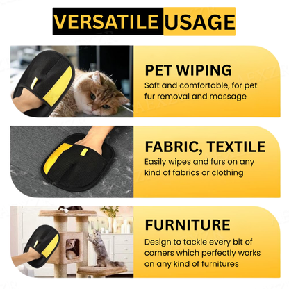⚡ Reusable Pet Hair Remover for Furniture, Car & Clothes | Pet Magic Grooming Glove